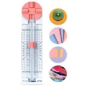 4-in-1 Craft Paper Trimmer with 4 Style Dial Blades – Multi-Function Scrapbooking Cutter for Cards, Photos & DIY Projects | Perfect Gift for Crafters Cutting Supplies Home Office