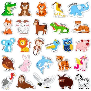 Wooden Magnets for Kids – 26 Cute A-Z Animals Fridge Magnets for Toddlers, Large Magnetic Animal Refrigerator Toys, Fun Educational Learning Gifts for Toddlers 2 3 4 5 Years Old