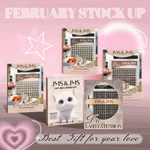 Spiky Manga Lash Kit l JMS&JMS Manga Collection l 【NO BRUSH】Fairy,Sidespike,Victory,DIY Eyelash Extension, Waterproof Week Long Lasting Anime Lash Makeup Cosmetic Springtok