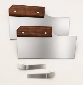 The Slade Flat Top Griddle Tool Set – 2 Stainless Steel Griddle Spatulas with Holders