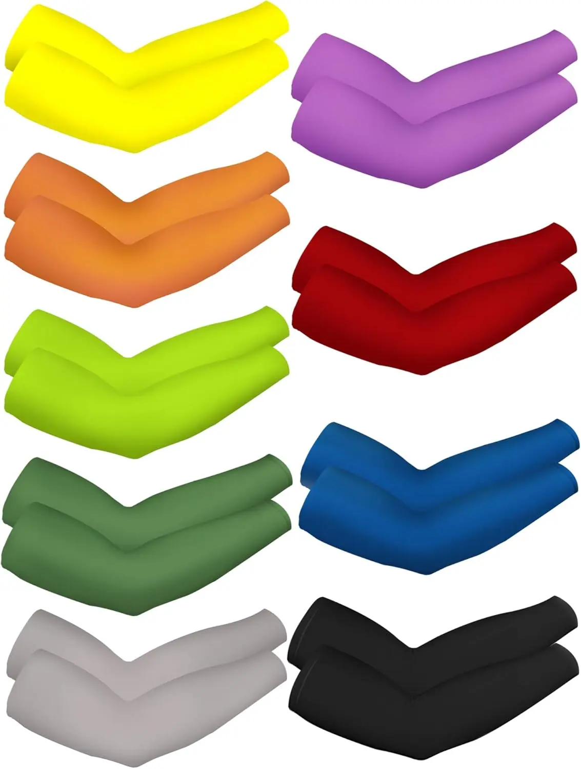 9 Pairs UV Protection Sleeves Cooling Sleeves Long Arm Covers Arm Sleeves for Men and Women