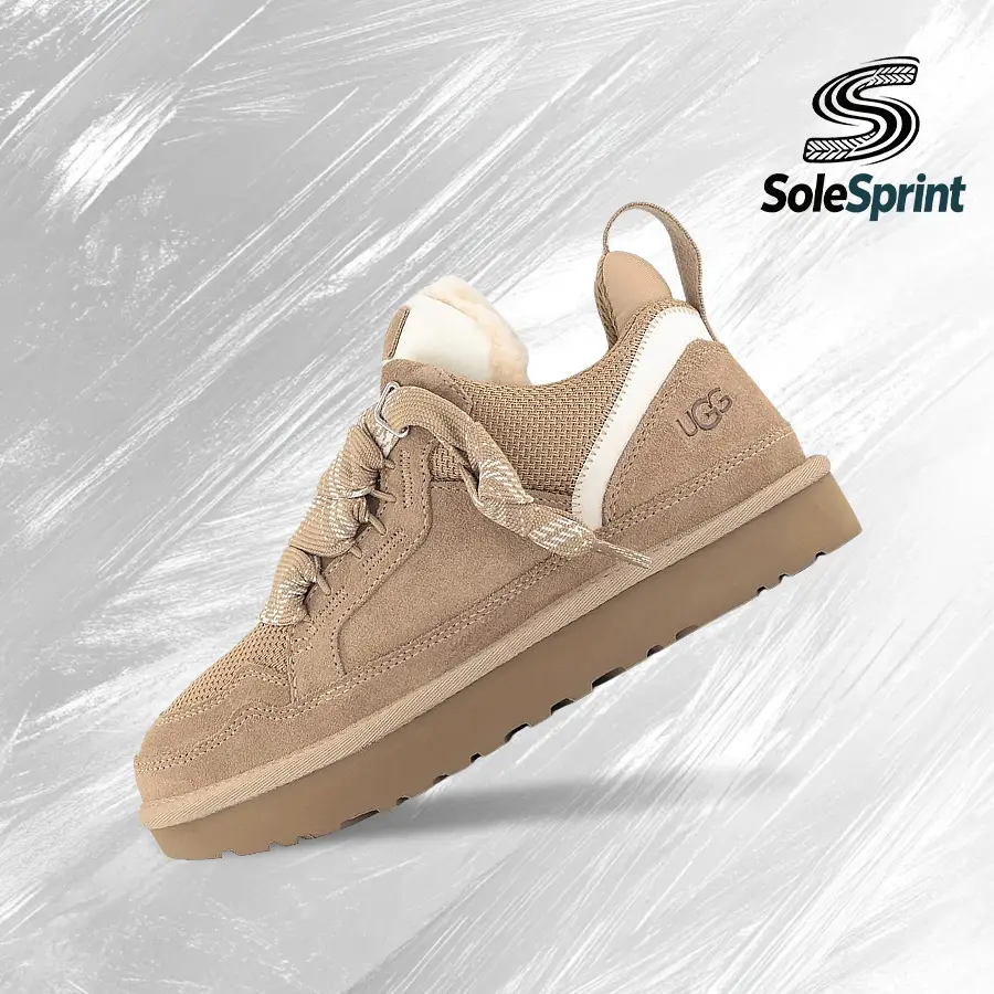 UGG Lowmel Sand Big Kids' Lifestyle Sneakers - Vintage Classic Warm Shoes, Comfortable & Cozy - For Youth - Back to School, Urban Casual Outings - Style 1152410 SAN, Sports Footwear Shoes