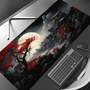 Red and black art landscapes large Mouse Pad anti-slip Durable Desk Mat offices accessories keyboard mouse mat tapis de bureau