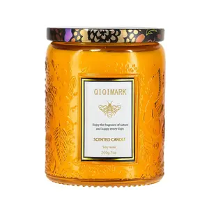 Scented Candles Large Wood Wicked Candles, Decorative Candles in Glass, Natural Soy Wax, 40 Hours Long Burning