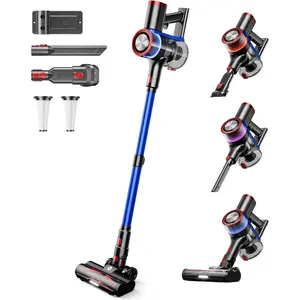 Cordless Vacuum Cleaner, 550W 45Kpa 65Mins Vacuum Cleaners for , Stick Vacuum with LED Display, Anti-, Self-Standing, 8-in-1 Lightweight Vacuum for Hardwood Floor/Carpet/
