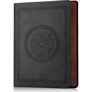 2026 Leather Vintage Journal Notebook,300 Pages,Leather Softcover Lined Journal Notebooks for Women Men,Notebook Journals for Writing Travel,Business,Office,5.7'' X 8.3'',Black