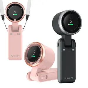 Mini Handheld Fan Hand Fan Super Strong wind, Upgrade 5-Speed Adjustable Hand Fan with USB Rechargeable 4000mAh Battery, Portable Handheld Fan - Ideal for Travel/Outdoor/Home