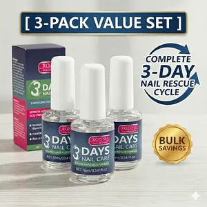 [3-Pack Value Set] ROZINO 3-Day Nail Care Serum Bulk - Keratin & Amino Acid Repair for Damaged Nails - Stronger, Longer Nails (16ml x 3PCS) tiktokshopspringglowup-TikTok Viral Formula shine enhances outdoorfun nail hardener