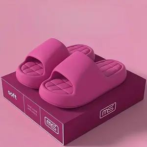 Women'S Cloud Slippers Ultra Soft Cushioning EVA Sole Lightweight Anti Slip Pillow Slides Indoor Outdoor Bathroom Shower Yoga Fitness Slippers