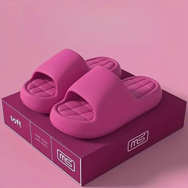 Women'S Cloud Slippers Ultra Soft Cushioning EVA Sole Lightweight Anti Slip Pillow Slides Indoor Outdoor Bathroom Shower Yoga Fitness Shoes