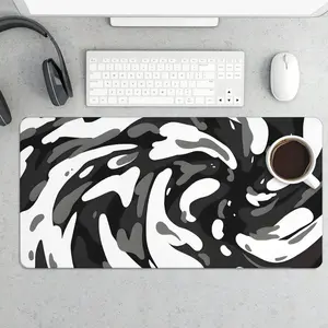Large Abstract Twisted Swirl Digital Print Mouse Pad for Gaming and Office Use with Enhanced Precision and Stylish Design
