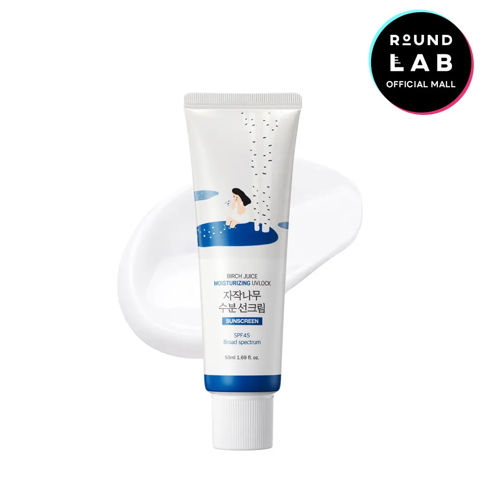 [ROUND LAB] Birch Juice Moisturizing Sunscreen_OTC version_50ml Skincare Facial Moisturizing Hydrating Suncare UV Protection