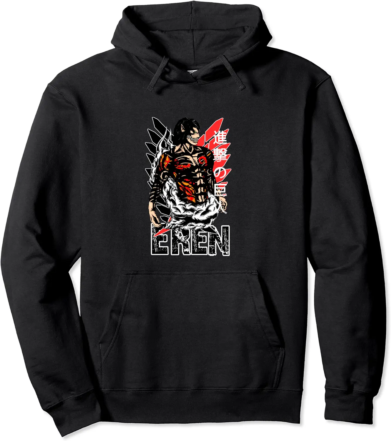 Anime Style AOT Wings Eren Titan Manga FanArt Top. Pullover Hoodie - Lydiagarcia Shop 72B09THDYKDJ