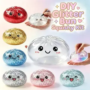 DIY Stress Relief Toy Craft Kit, Creative Handmade Set, Perfect for Relaxation and Fun, Ideal Gift for DIY Enthusiasts, Squishy Bun Dumpling