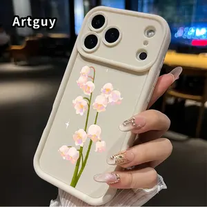 Phone Case for iPhone 17 Pro Max 16 Plus 15 14 13 12 11 Air E Lily - of - the - Valley Grace Full Body Protection Shockproof Soft Silicone Cover