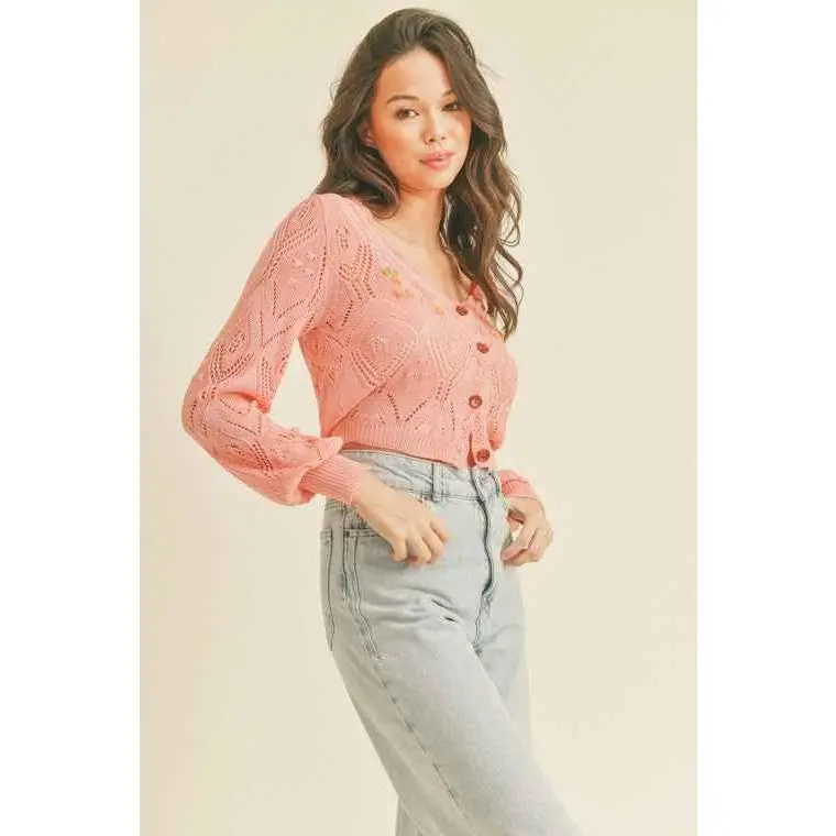 Mia Coral Sweater