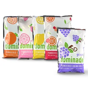 Dominade Bulk Powder Drink Mix – 1 Bulk Bag | Yields 2 Gallons | Fruit Punch, Lemonade, Pink Lemonade, Orange or Grape