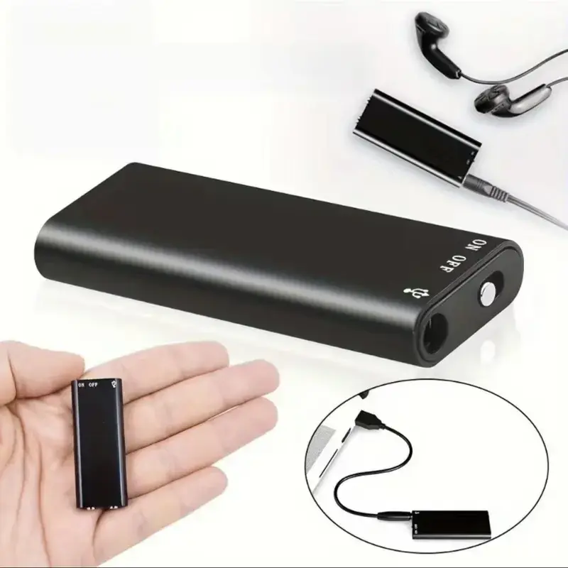 Professional Smart Voice Recorder - 8GB High-Definition Noise-Canceling Audio Equipment, Compact UK-Type Rechargeable MP3 Player with USB Port, Ultra-Thin Portable Recording Pen with Charging Cable for Business Meetings, Weddings