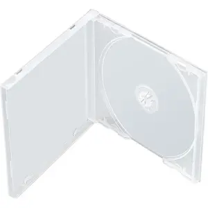 Progo Shatter Proof PP Jewel Case, 10.4 mm Standard Single Disc Clear CD Jewel Case with Clear Tray, 10 Pieces Pack.