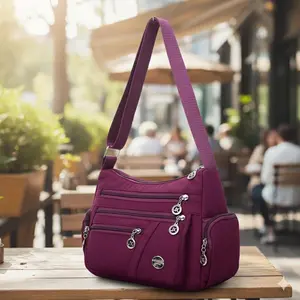 Women's Water-Resistant Oxford Messenger Bag, Crossbody with Multiple Pockets, Magnetic Closure, Lightweight Anti-Scratch Commuter Handbag for Travel Shopping, Cross Body Bags