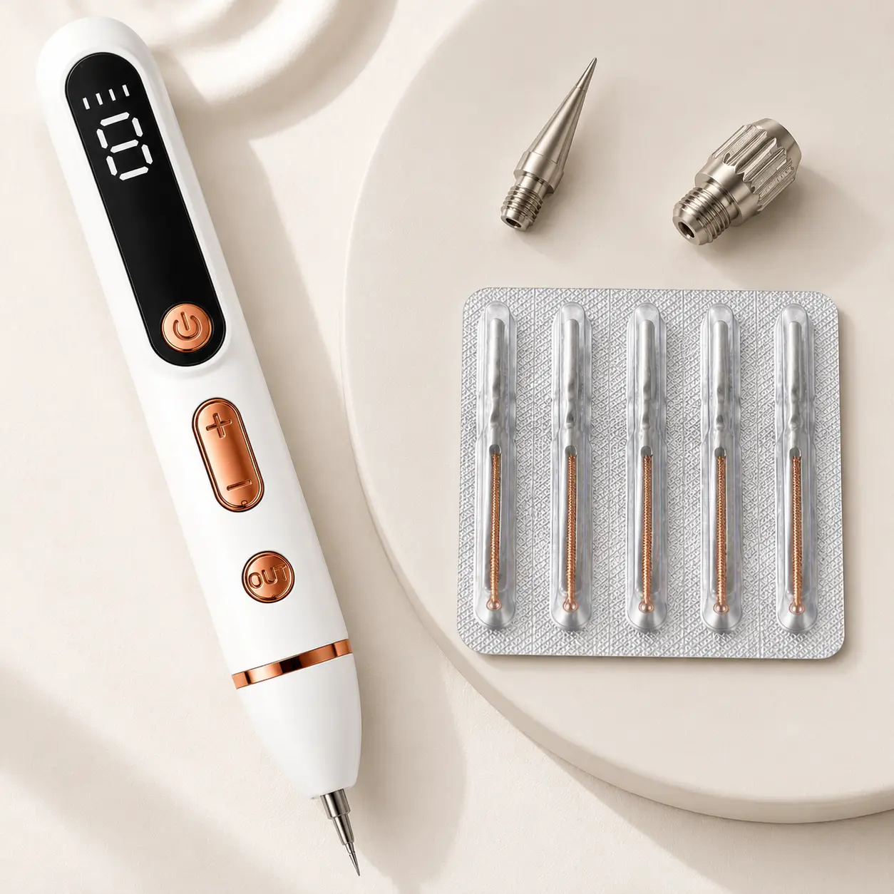 Portable Lightweight Cosmetic Skin Beauty Pen, Rechargeable Adjustable Multi-Speed Facial Care Device