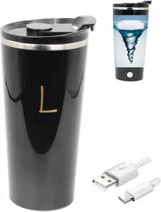 Magnetic Rechargeable Self Stirring Mug - 400ml Stainless Steel Cup for Office/Kitchen/Travel - USB Charging, One-Button Operation, Easy Clean, Perfect Gift for Coffee/Tea