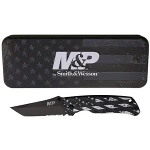 Smith & Wesson American Patriot Clip Folder Knife with Gift Tin SWP1208875