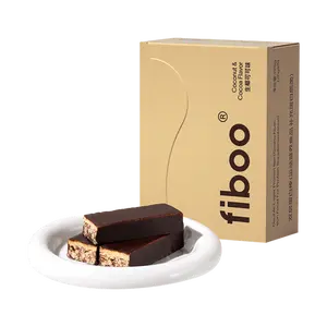 Fiboo Double Layer Protein Bars Coconut & Cocoa Flavor 5pcs-High Protein Low Sugar Healthier Snacking Option