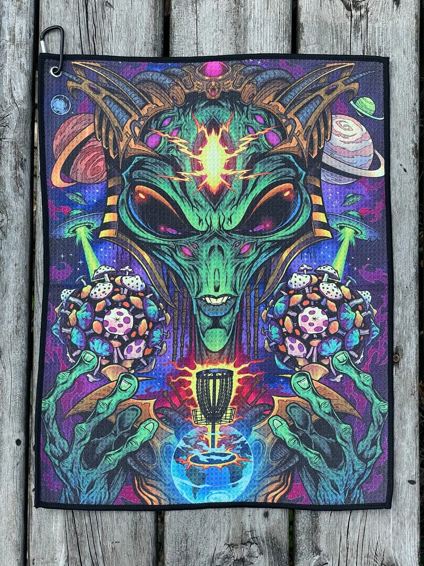 Alien Disc Golf Towel