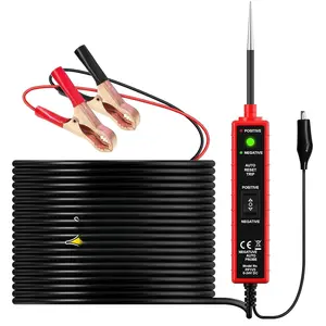 Power Circuit Probe Tester Automotive, 6V-24V DC Car Test Light Circuit Short&Open Finder Car Circuit Tester Diagnostic Tool with Continuity/Component/Grouding/Polarity Test