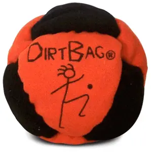 Dirtbag Classic Footbag - Blue & Black Suede Hacky Sack - Slow Speed Control for Beginners & Freestyle - Embroidered Design LSGAJFJJLV
