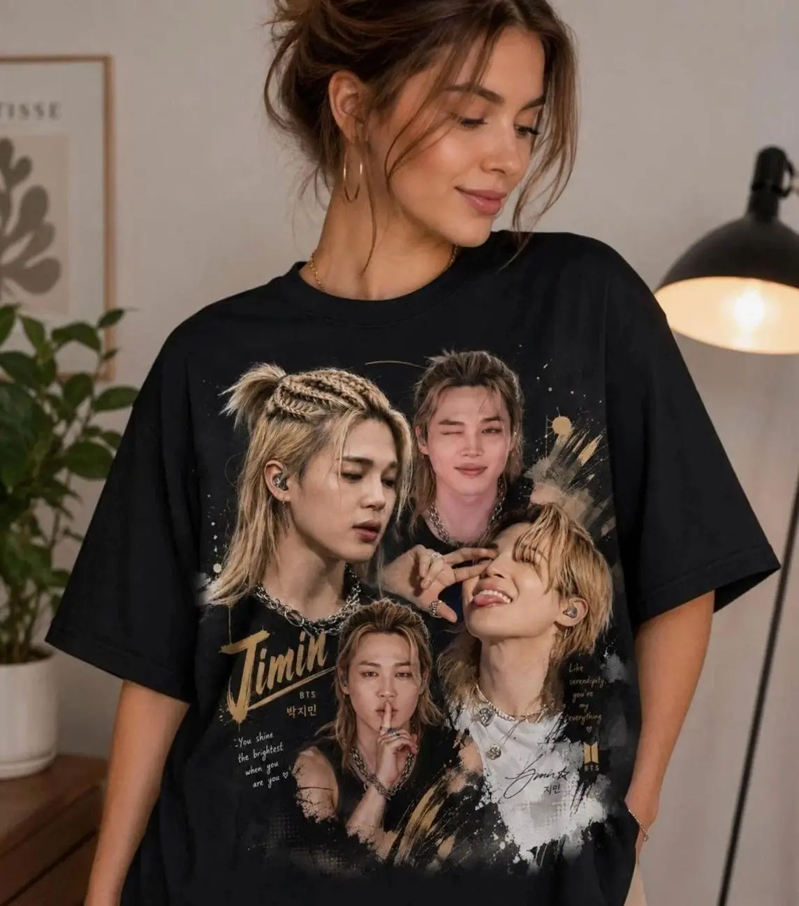 Vintage Jimin Retro Style Graphic T-shirt Gift For Fan OV7 GX3