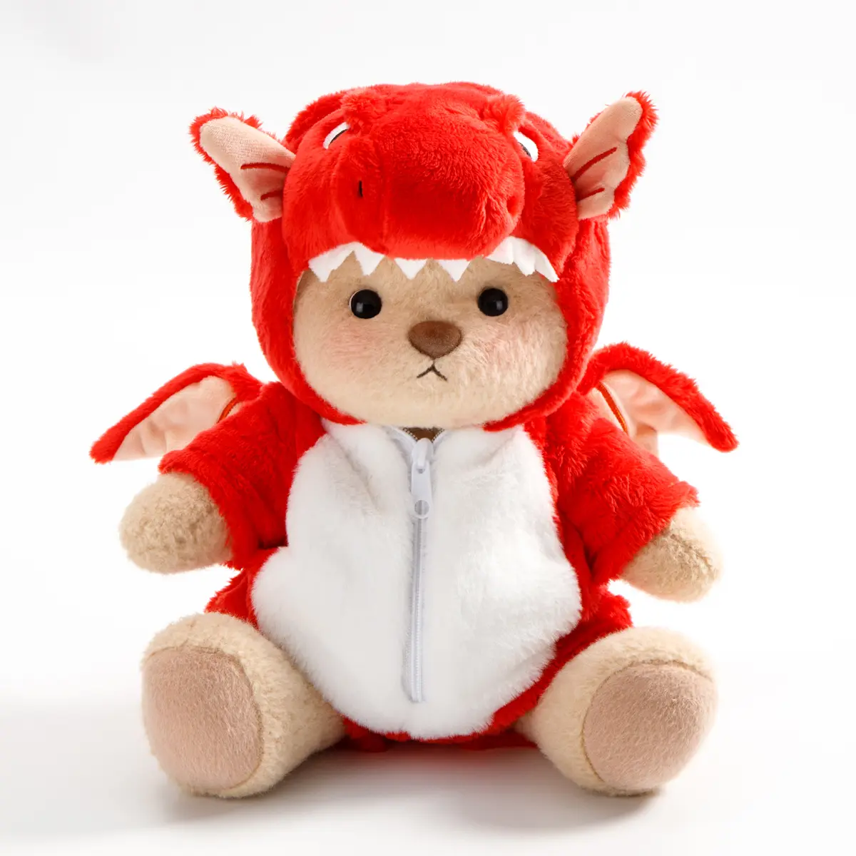 Getahug Red Pteranodon Bear - Handmade Jointed Teddy Bear, Cuddly Stuffed Animal, Fluffy Stuffed Toys, Cute-Shaped Gift