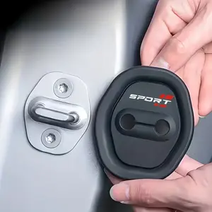 4-Piece Car Door Lock Silicone Pad Set, Impact-Absorbing Thick Buffer Design, Durable Silent Protection