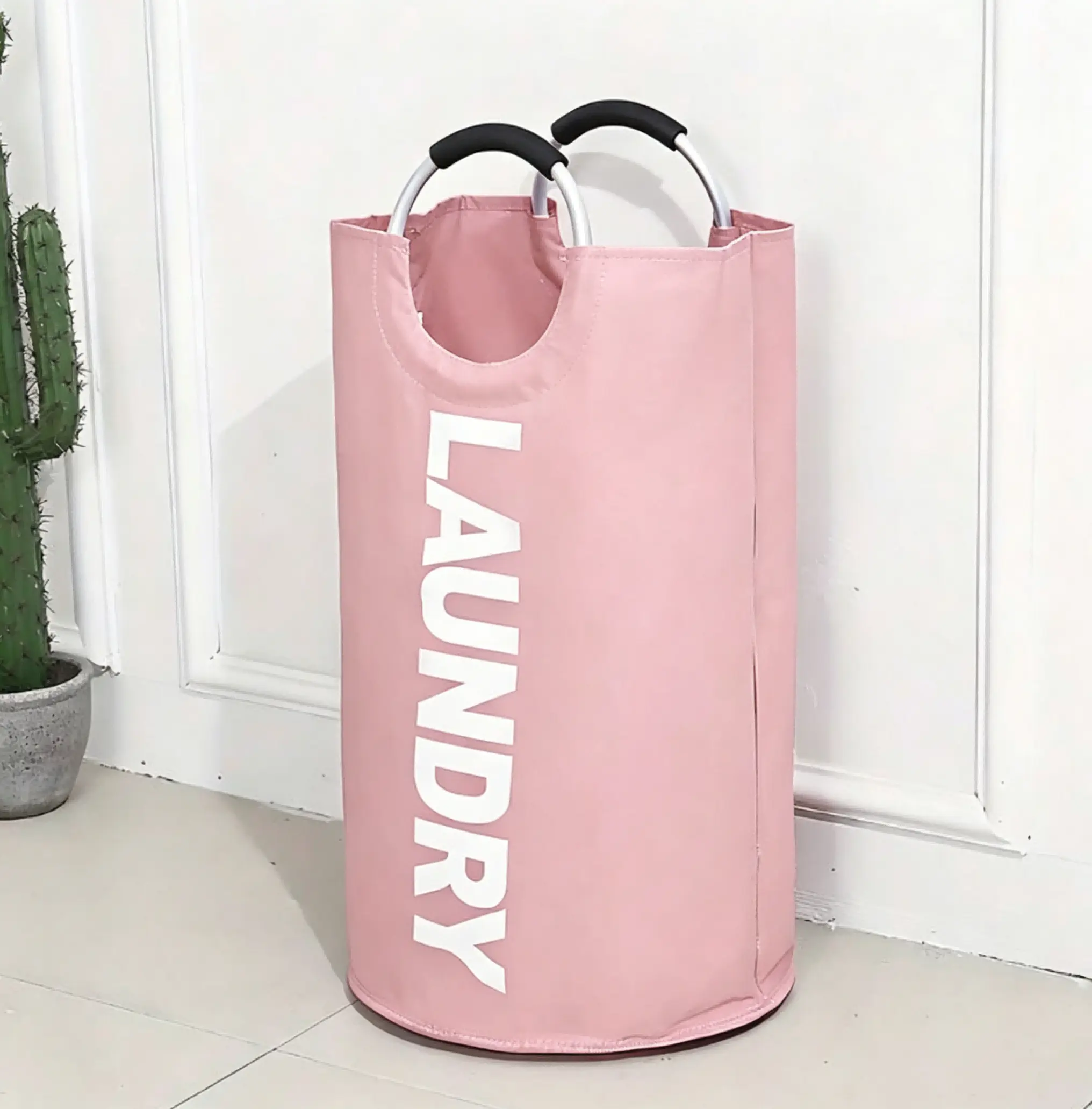 90L Extra-Large Collapsible Laundry Hamper - Waterproof Oxford Fabric, Soft-Grip Aluminum Handle, for Home Laundry, Blanket Storage, Standard