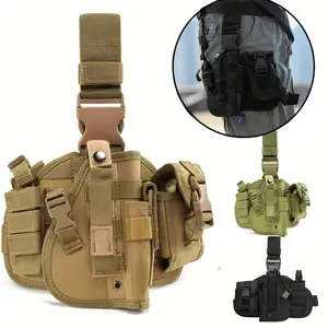 Tactical Quick-Draw Holster Waistband Leggings,Leg holster adjustable right thigh holster with magazine pouch tactical equipment survival kit