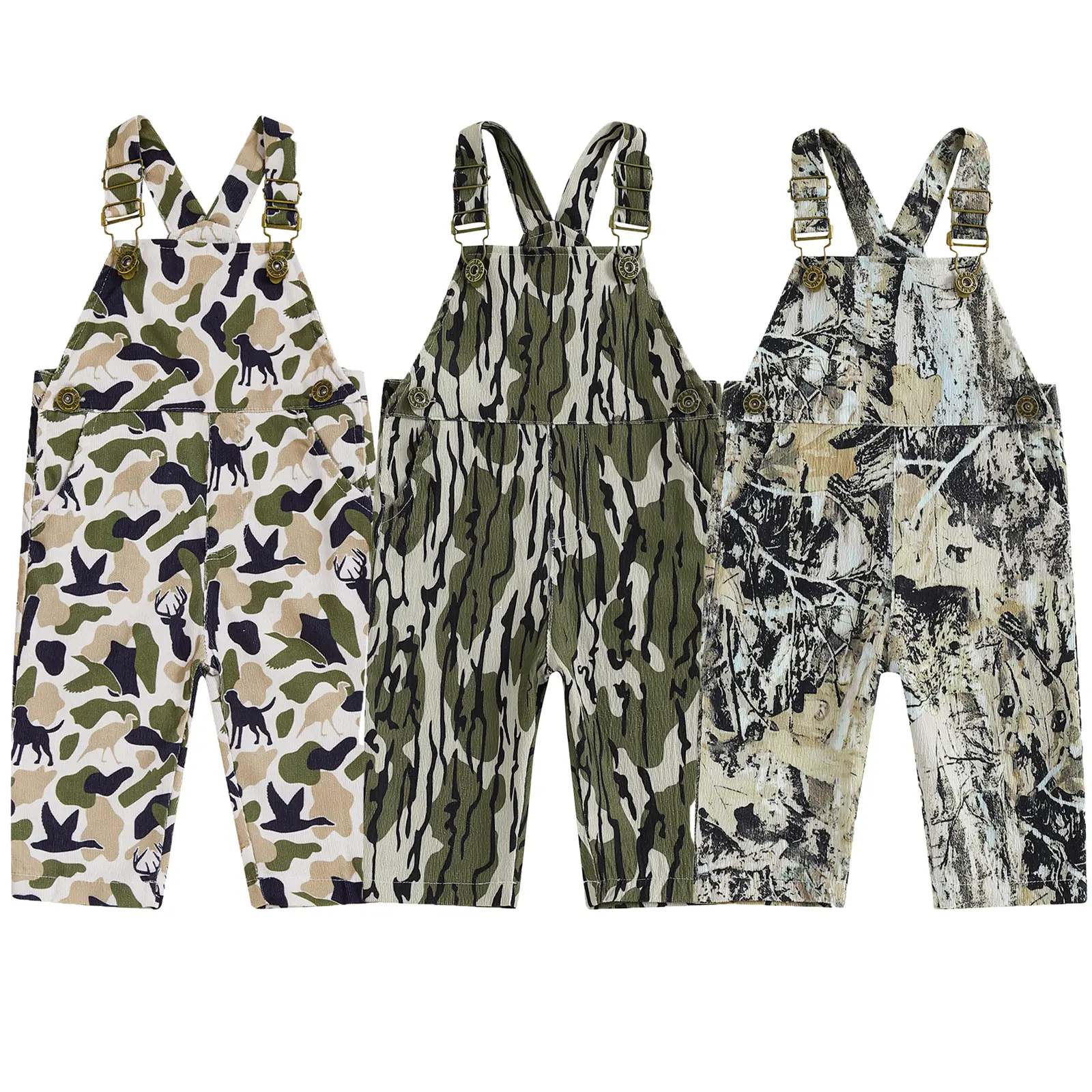 Kids Infant Baby Boy Girl Camouflage Deer Mallard Duck Print Overalls Toddler Hunting Jumpsuit Sleeveless Suspender Pants Unisex Baby Overalls Jumpsuit
