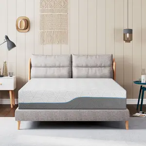 Queen Size Reversible Mattress, Medium Firm & Extra Firm Dual-Sided Design, Green Tea & Gel Memory Foam, Fiberglass-Free Cover, Back Pain Relief, CertiPUR‑US Certified, Made in USA