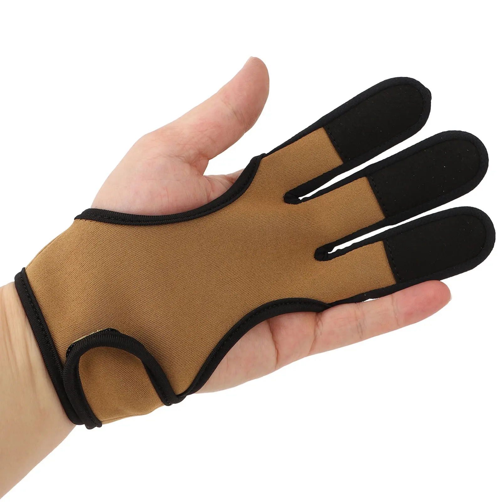 3 Fingers Archery Gloves Comfortable Neoprene Flexible Protective Archery Shooting Gloves Finger Tab Finger Protector XL