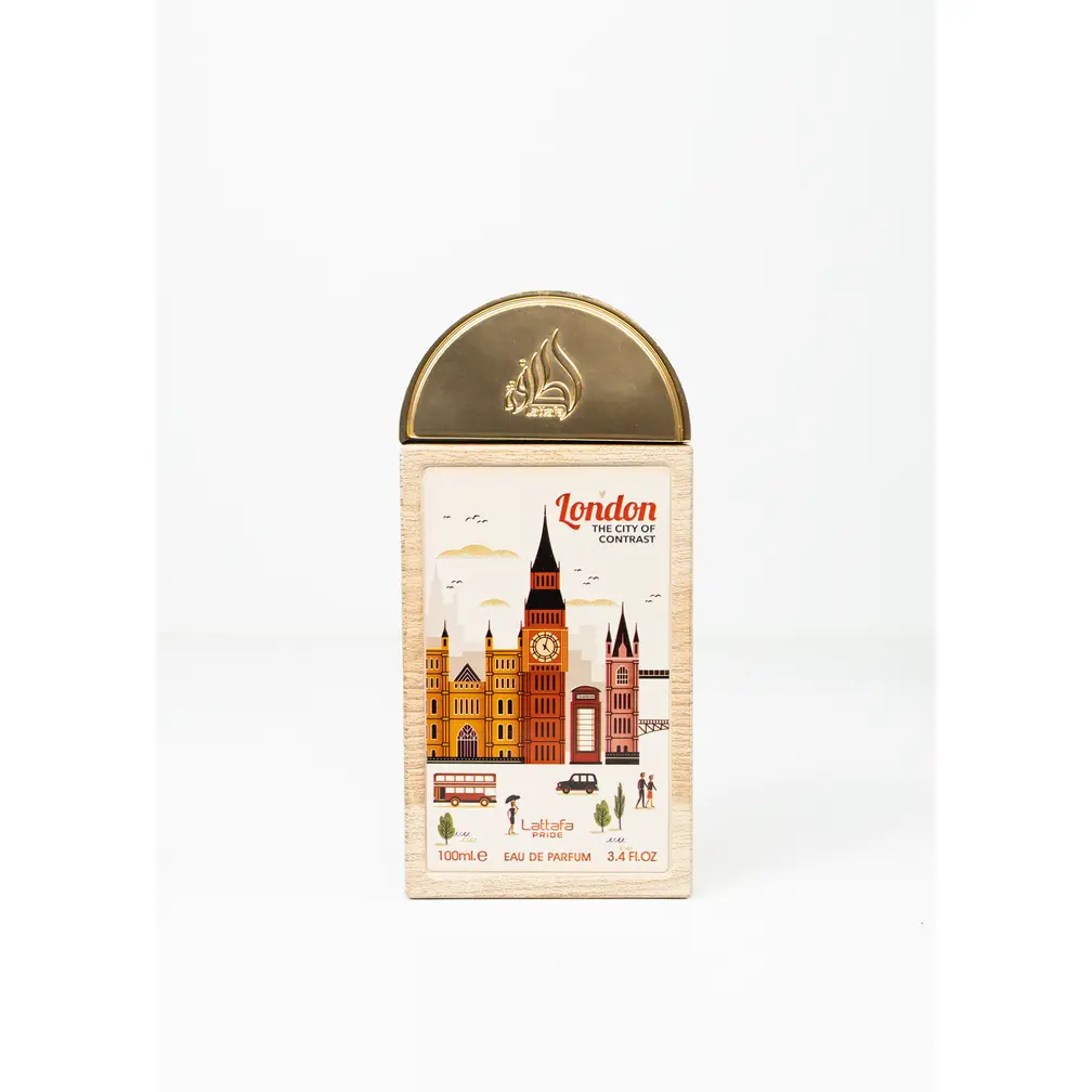 Lattafa Pride London The City of Contrast Eau de Parfum, Versatile Unisex Fragrance, Citrus Aromatic Woody Scent with Ginger & Sandalwood, 100ml / 3.4 oz