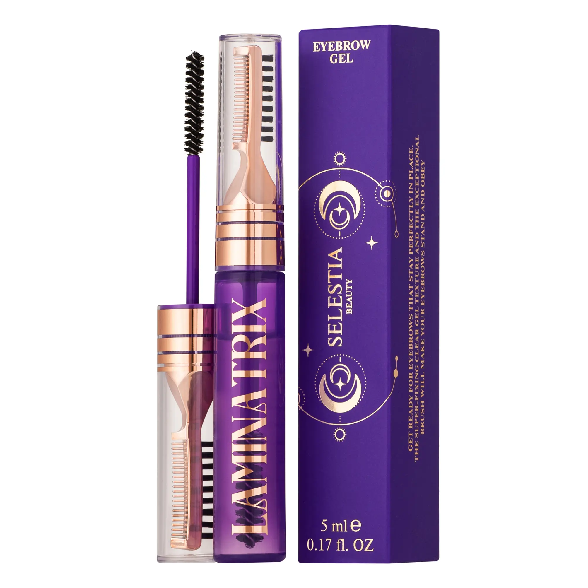 Clear Eyebrow Gel Laminatrix - Easy-to-Apply Brow Gel - Long-Lasting Brow Gel Clear with Double-Sided Brush, 0.17 Fl Oz