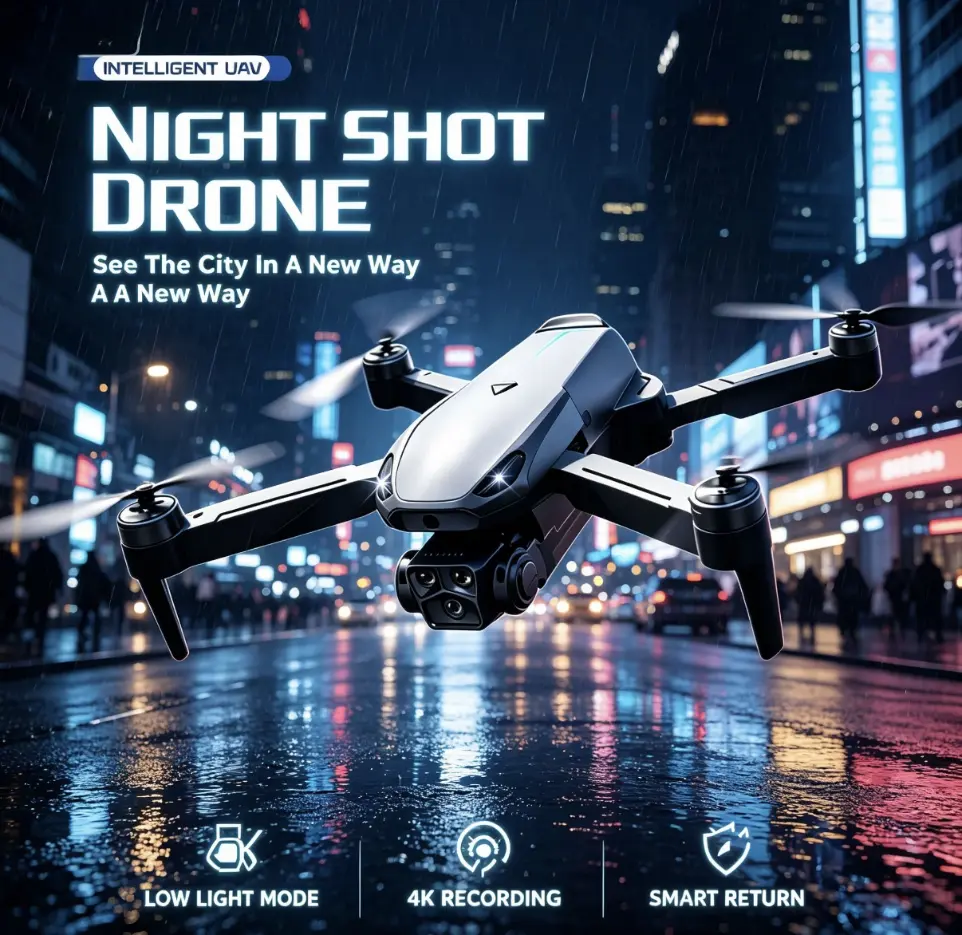 New Upgrade M8 Pro Drone 2026, 4K EIS HD Aerial Photography Camera, GPS Positioning, Optical Flow Stable Hover, Auto Return Home, Brushless Motor, Beginner Friendly