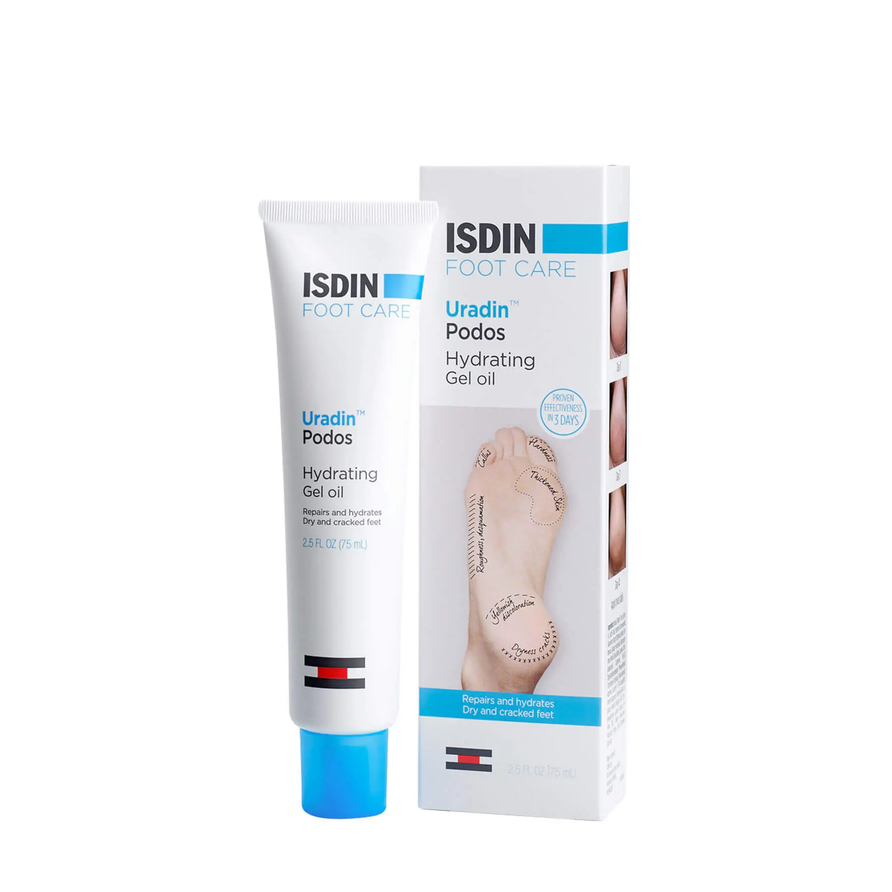 Uradin Podos Gel Oil, Hydrate, Hypoallergenic, Moisture, Urea Foot Creams
