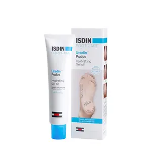 ISDIN Foot Care Cream Uradin Podos Gel Oil 10% Urea 2.5 Fl Oz, Hyaluronic Acid, Moisturizer, Lightweight