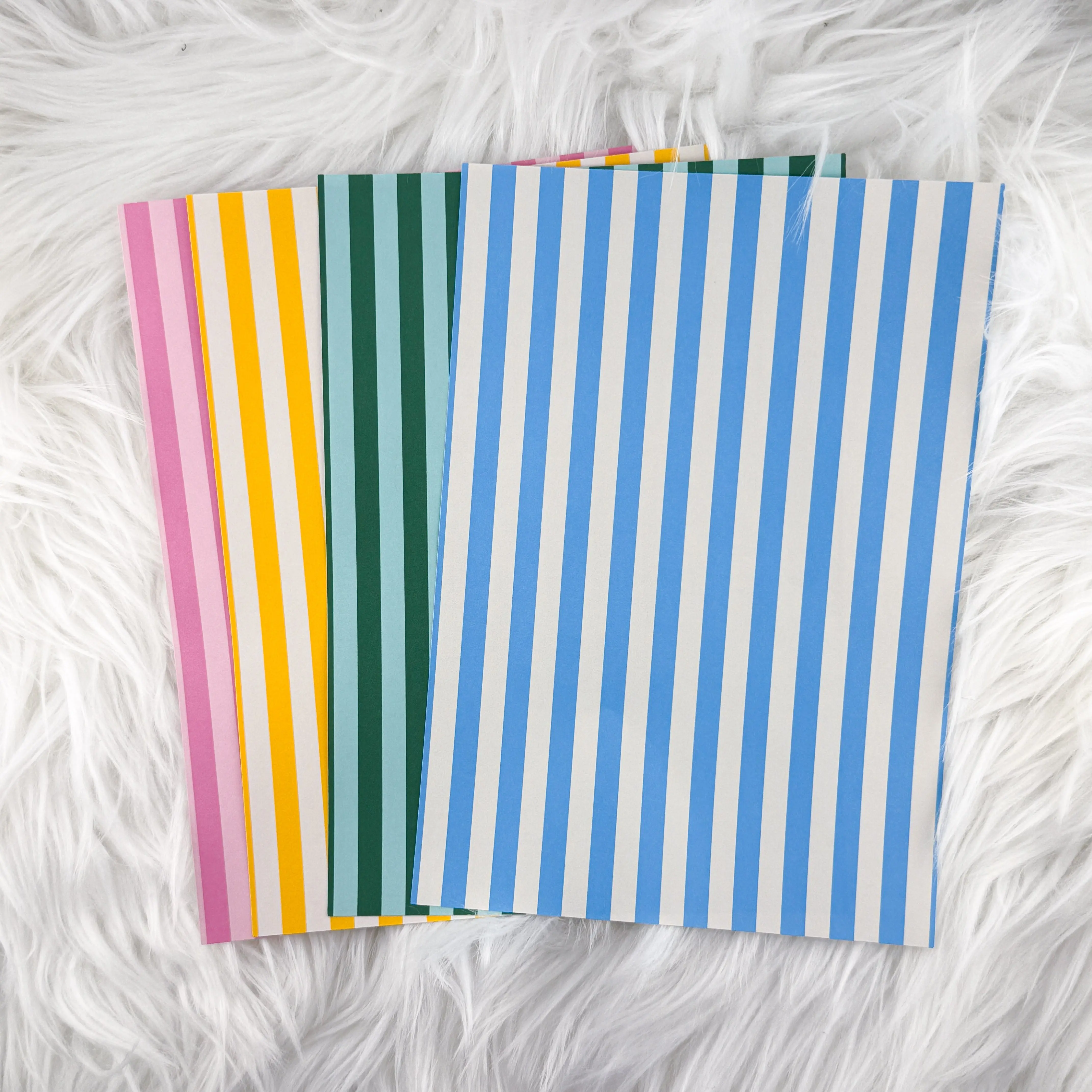 Stripe Society Journal Background Set | 4 A5 Matte Sticker Sheets