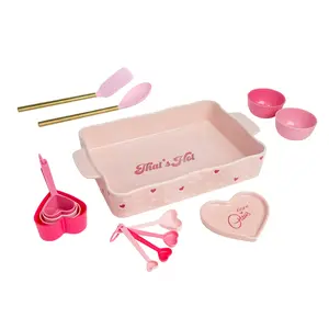 Paris Hilton 14 Piece Sliving Lasagna Set, Pink