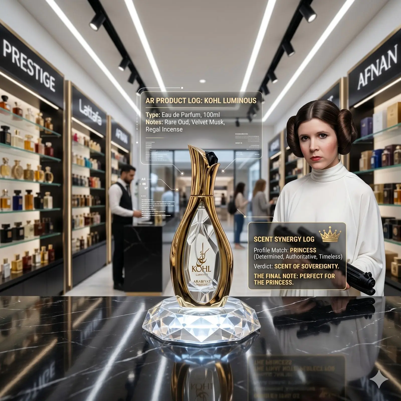 Princess Leia | Arabiyat Prestige | Kohl Luminous | Unisex Fragrance | 100 ML | Eau De Parfum | Lemon - Mango & Ginger