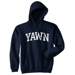 Unisex Yawn Hoodie Funny Silly Sleepy Tired Exhaustion Joke Hooded Sweatshirt Unisex Vintage Fashion Hoodies Funny Sarcastic Pullover Novelty Sweatshirt Navy -