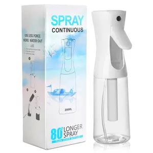 Hair spray in an empty spray bottle - 6.7 ounces / 200 milliliters. Continuous spray bottle with fine mist sprayer. Suitable for hair styling, cleaning, plants, pets and hairdressers. Gift.