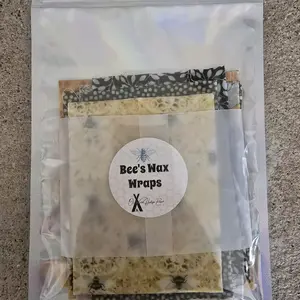 Beeswax Wraps. 6 wraps. 4 different sizes.